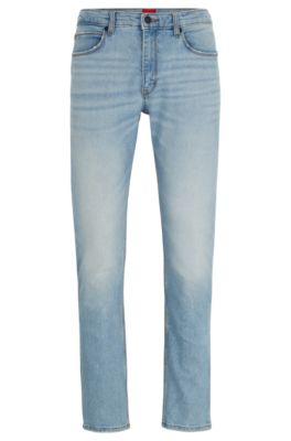 Hugo Boss Extra-slim-fit Jeans In Blue Stretch Denim In Light Blue