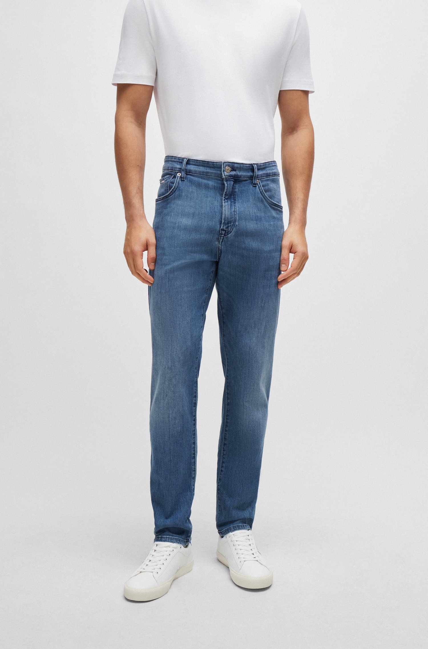 Regular-fit jeans blue comfort-stretch denim