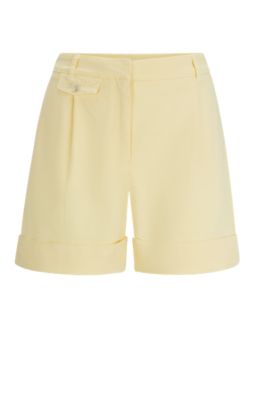 Cotton Blend Duchesse Shorts