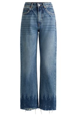 Hugo Relaxed-fit Jeans In Blue Tinted Denim