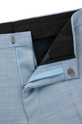 Extra-slim-fit trousers in linen-look cloth, Light Blue