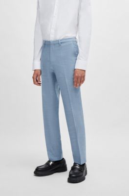 Extra-slim-fit trousers in linen-look cloth, Light Blue
