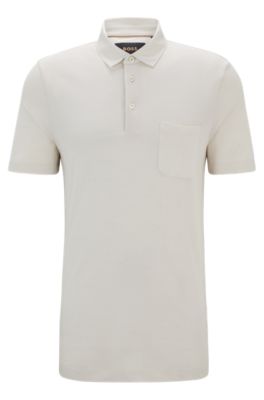 BOSS - Regular-fit polo shirt in silk and cotton