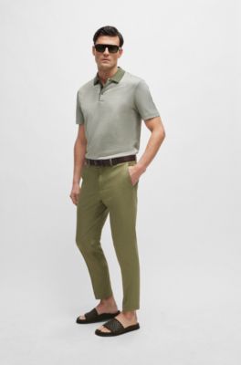 Polo regular fit de algod&oacute;n y seda, Cal