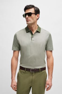 Polo regular fit de algod&oacute;n y seda, Cal