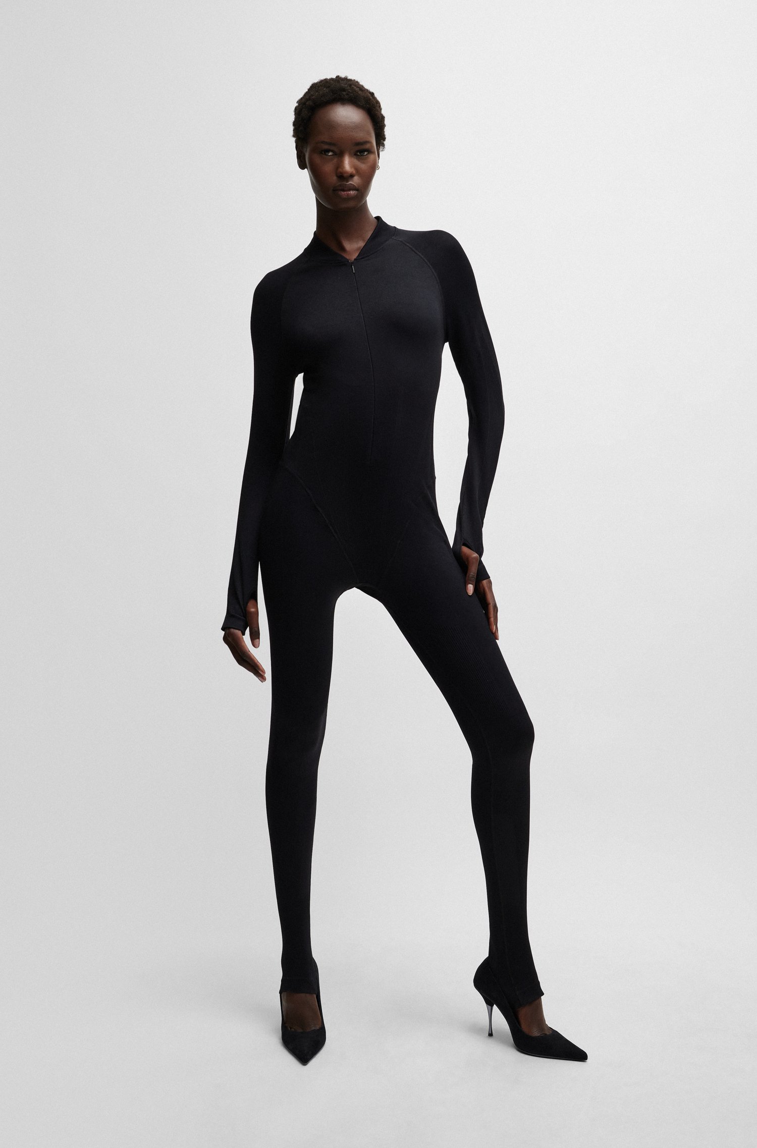 NAOMI x BOSS full-length bodysuit stretch jersey
