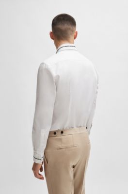 HUGO Slimfit shirt with piped collar and cuffs