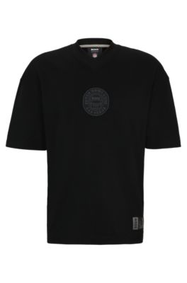 BOSS - BOSS x NFL interlock-cotton T-shirt with printed artwork