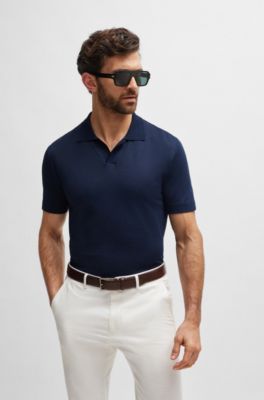 COLOMBO - Silk Blend Cotton Polo Shirt