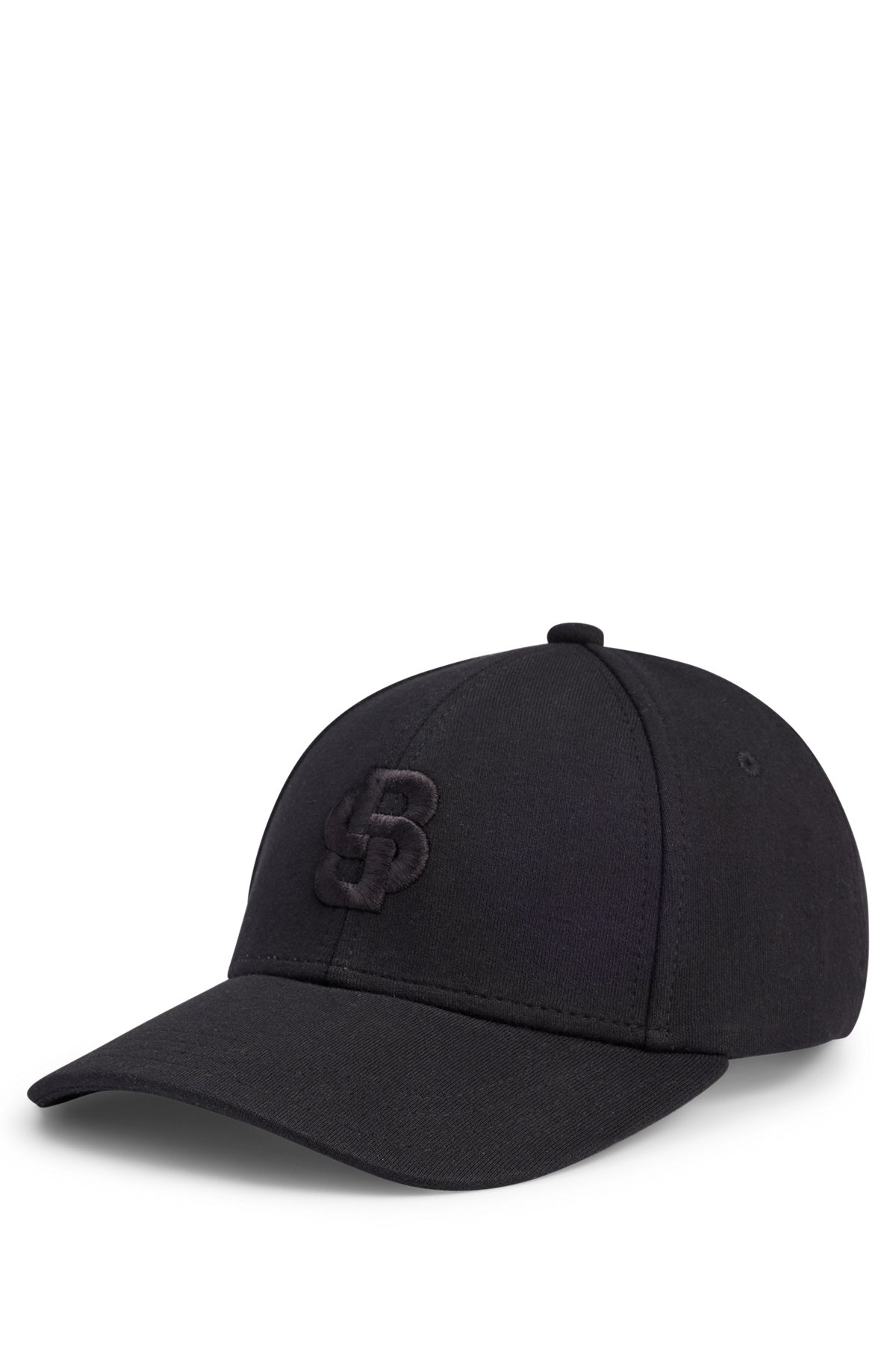 BOSS - Cap with embroidered double monogram - Black BOSS - Cap with embroidered double monogram - Black