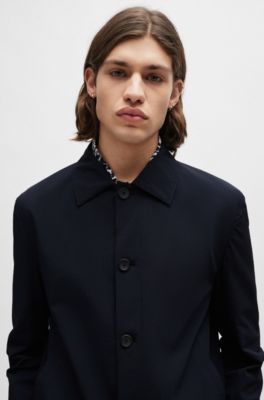 HUGO Slimfit jacket in structured superflex seersucker