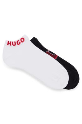 Shop Hugo Two-pack Of Ankle-length Socks In Black