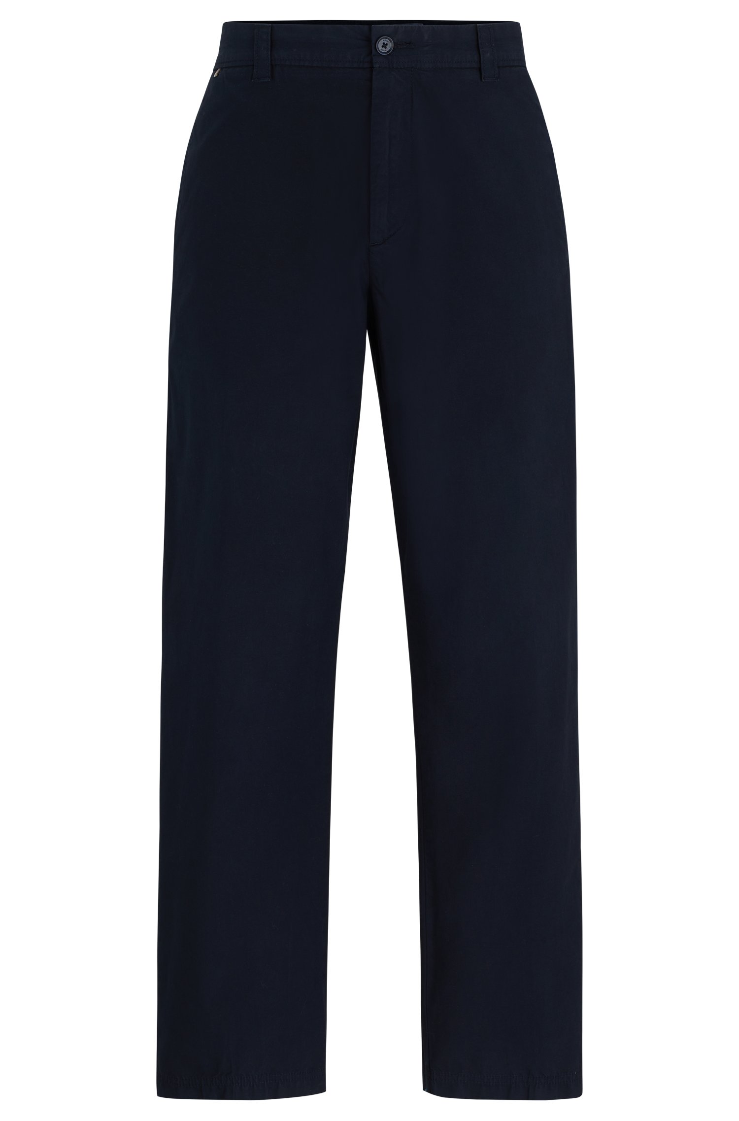 Relaxed-fit trousers stretch-cotton poplin