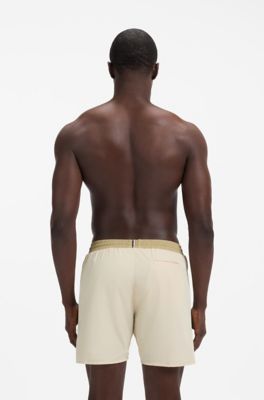 Logo swim trunks, White
