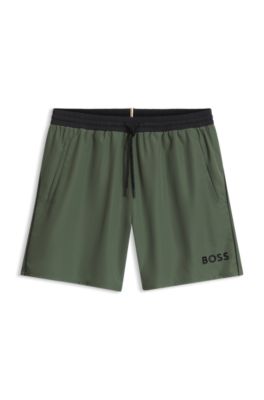 Logo swim trunks, Green