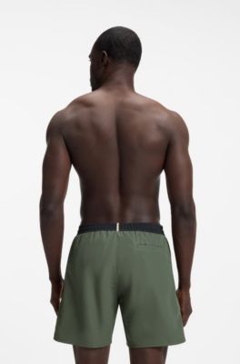 Logo swim trunks, Green