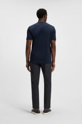 BOSS - Slim-fit trousers in wrinkle-resistant mesh