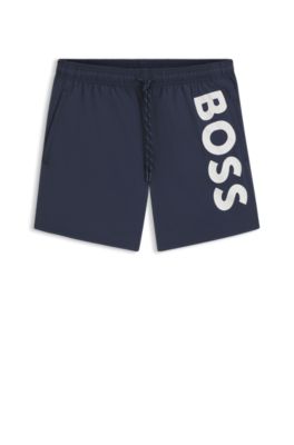 Hugo Boss Boss Octopus Swim Trunks In Dark Blue