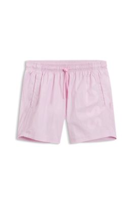 Ba&ntilde;ador tipo shorts de secado r&aacute;pido con logo estampado, Pink