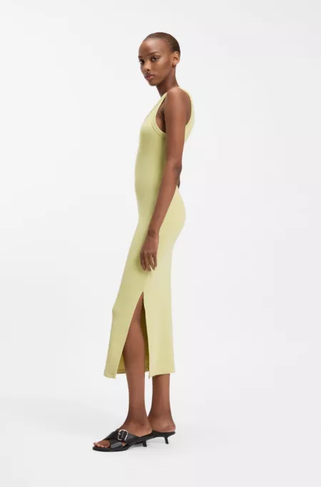 Jersey midi dress with stacked logo