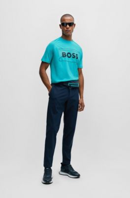 Camiseta regular fit de algod&oacute;n con logo de dise&ntilde;o, Cal