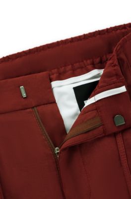 Relaxed-fit trousers in a linen blend, Light Brown