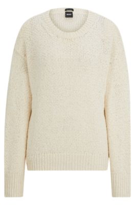 Hugo boss sweater white best sale