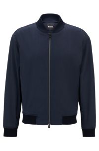 BOSS - Slim-fit jacket in a linen blend