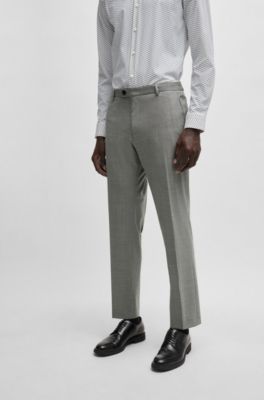 Traje slim fit en pa&ntilde;o t&eacute;cnico el&aacute;stico con microestampado, Plata