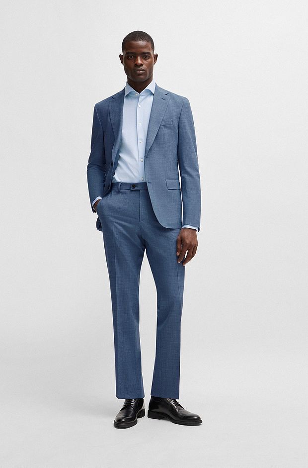 Business Suit 2 Sets Men's Stylish Slim Dress Coat and Trousers