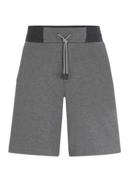 BOSS - Regular-fit shorts in cotton toweling with drawcord