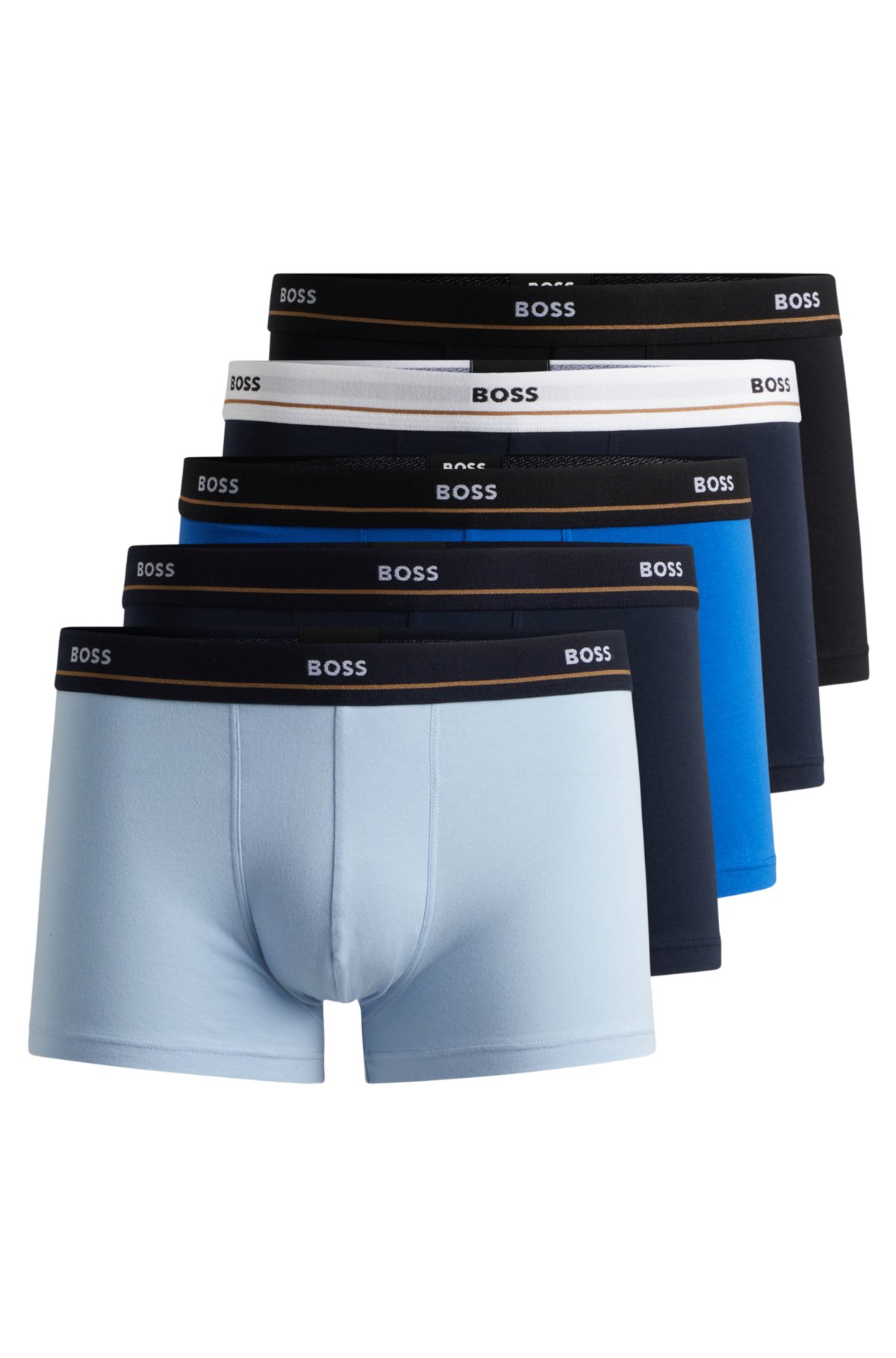Pack of 5 Mens 95% Cotton Trunks Underwear (US size L) US Seller with Pocket