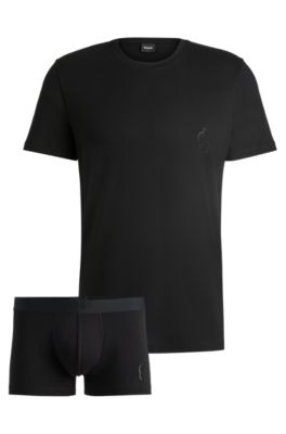 thumbnail image 2 of Hugo Boss Men's Black Boxer Briefs – 5-Pair Pack, Cotton Stretch, Made In India 2 of 3