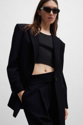 Regular-fit pleated trousers with extra-long length, Light Blue