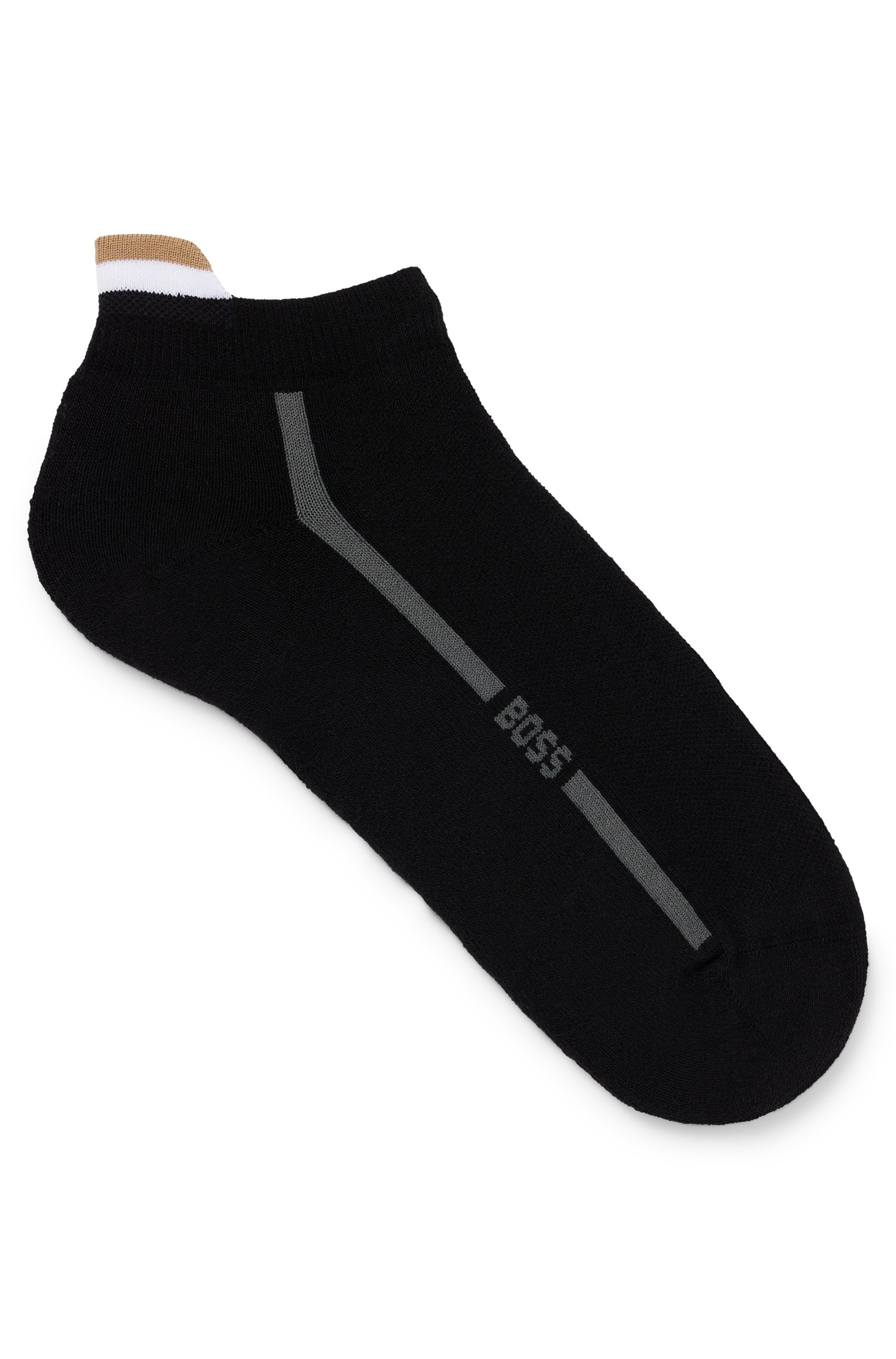 Ankle-length socks with signature stripe and branding