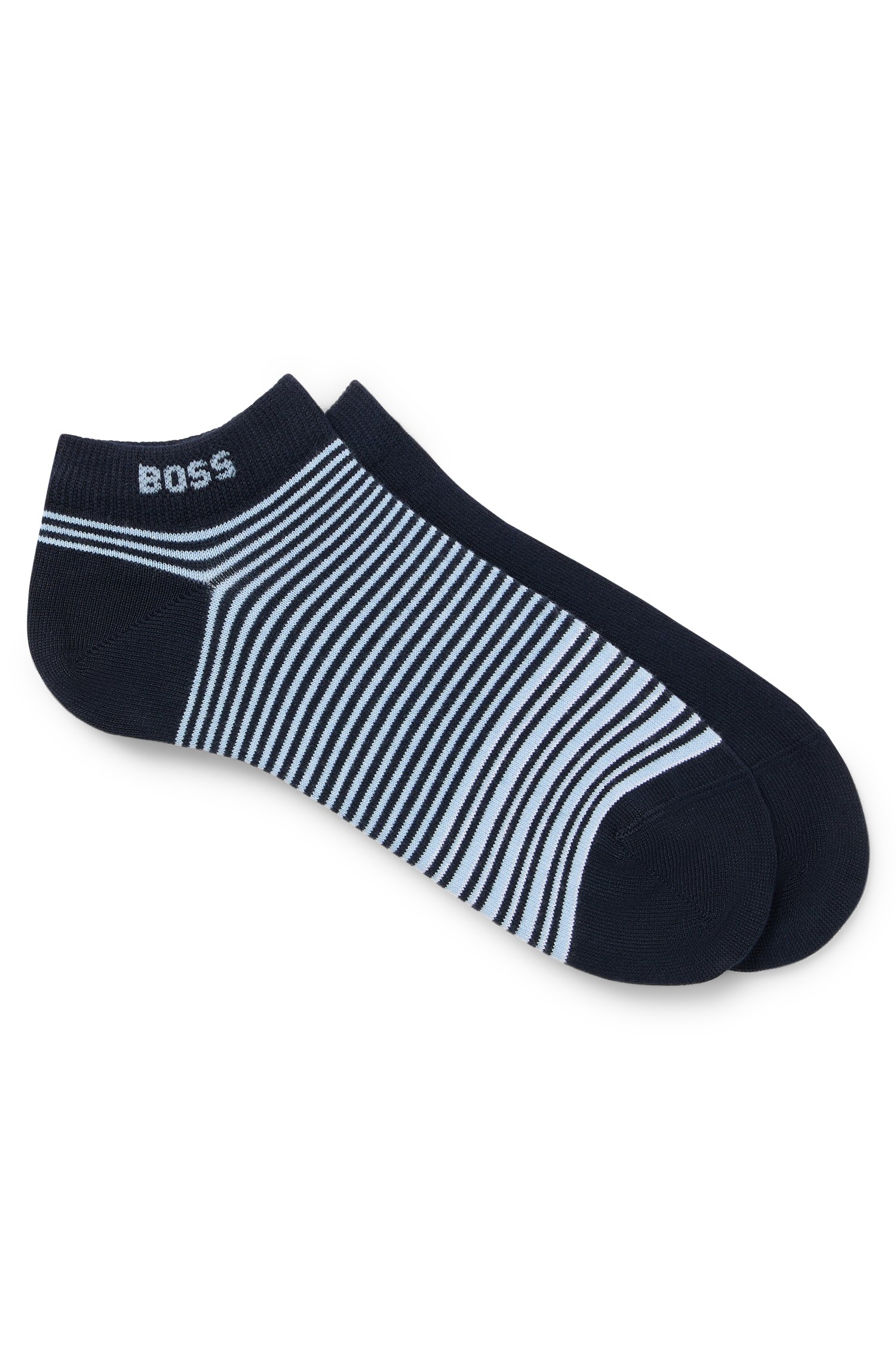 Two-pack of ankle-length socks with logo details