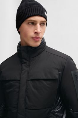 BOSS - Mixed-material jacket with down filling - Black