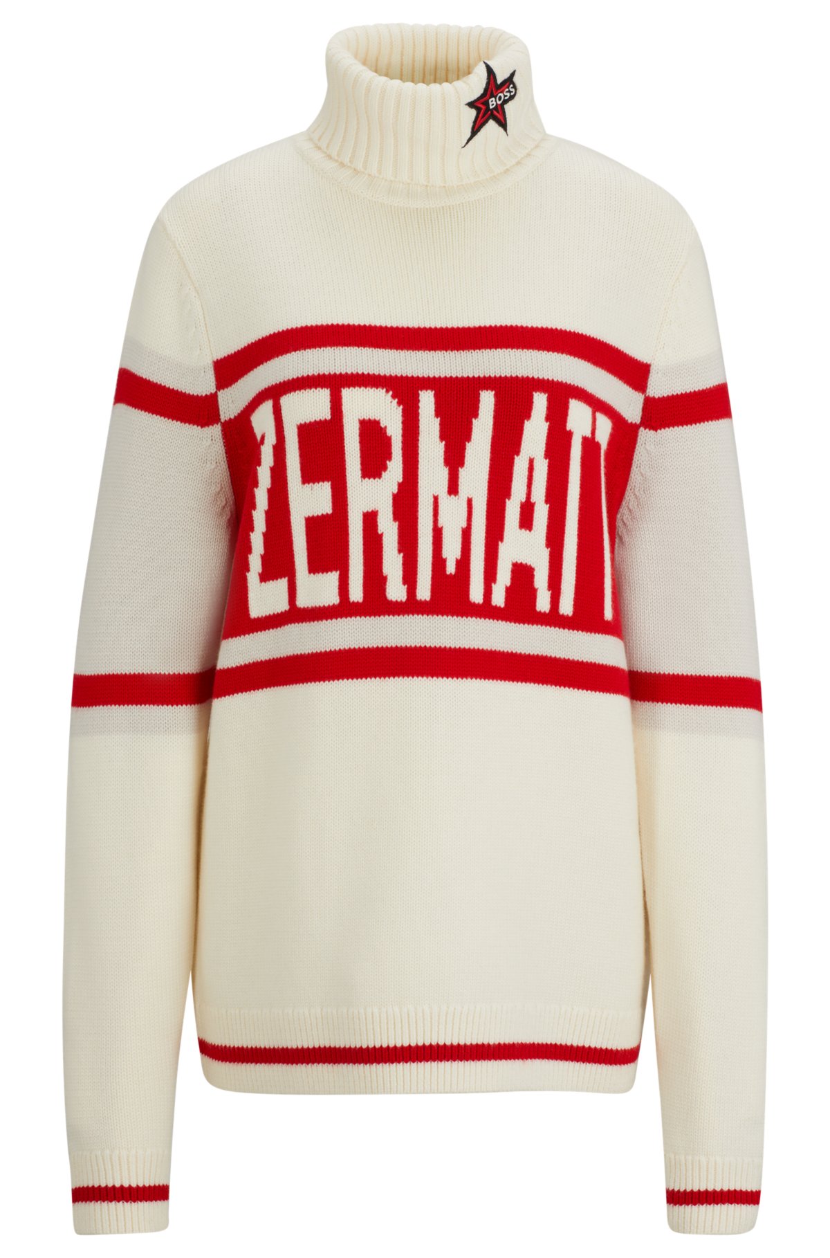 BOSS - BOSS x Perfect Moment virgin-wool sweater with 'Zermatt' intarsia