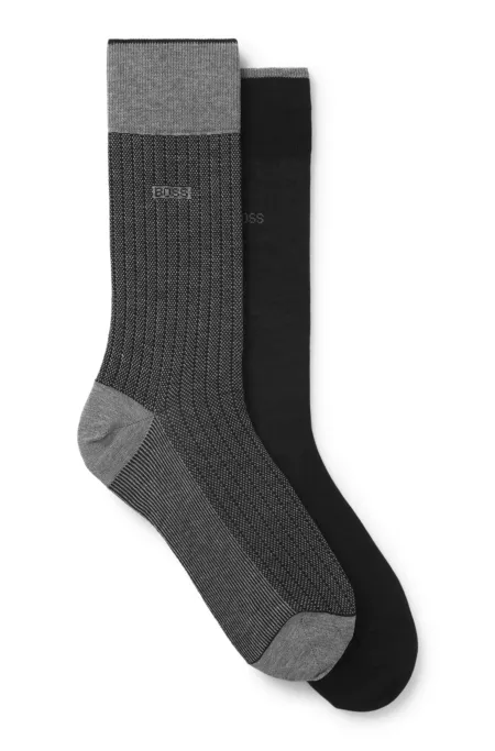 Two-pack of mercerised-cotton socks in a regular length