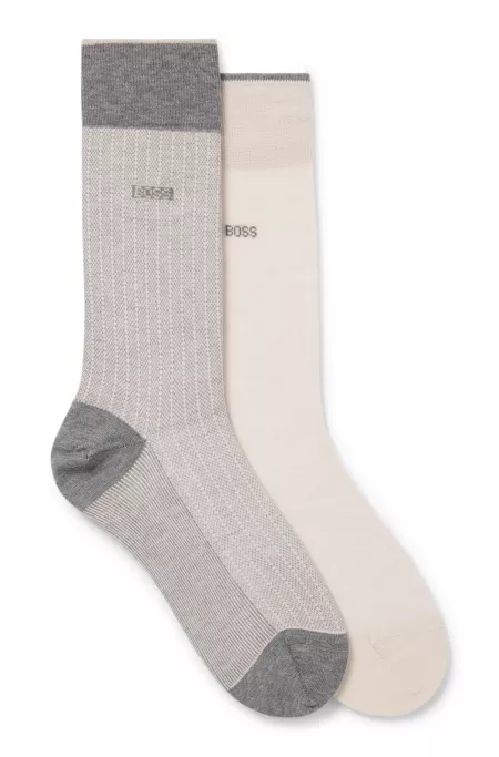 Two-pack of mercerised-cotton socks in a regular length
