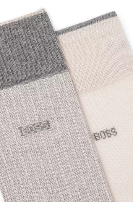 Two-pack of mercerised-cotton socks in a regular length