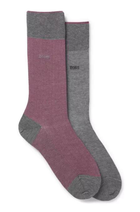 Two-pack of mercerised-cotton socks in a regular length