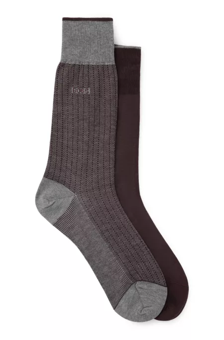 Two-pack of mercerised-cotton socks in a regular length
