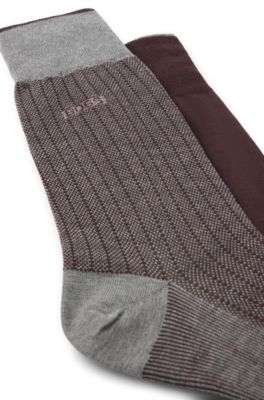 Two-pack of mercerised-cotton socks in a regular length