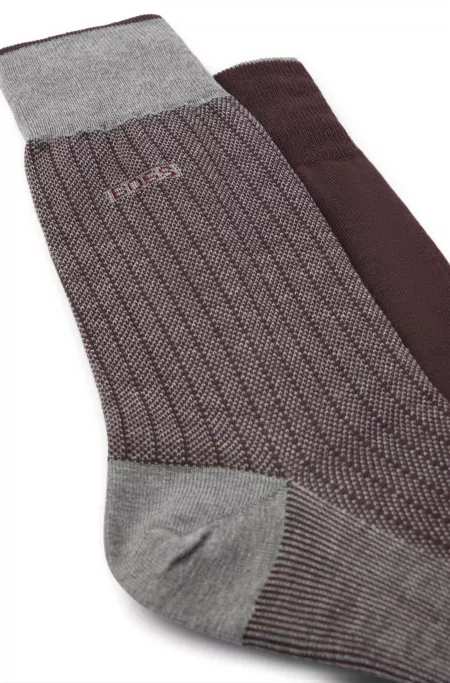 Two-pack of mercerised-cotton socks in a regular length