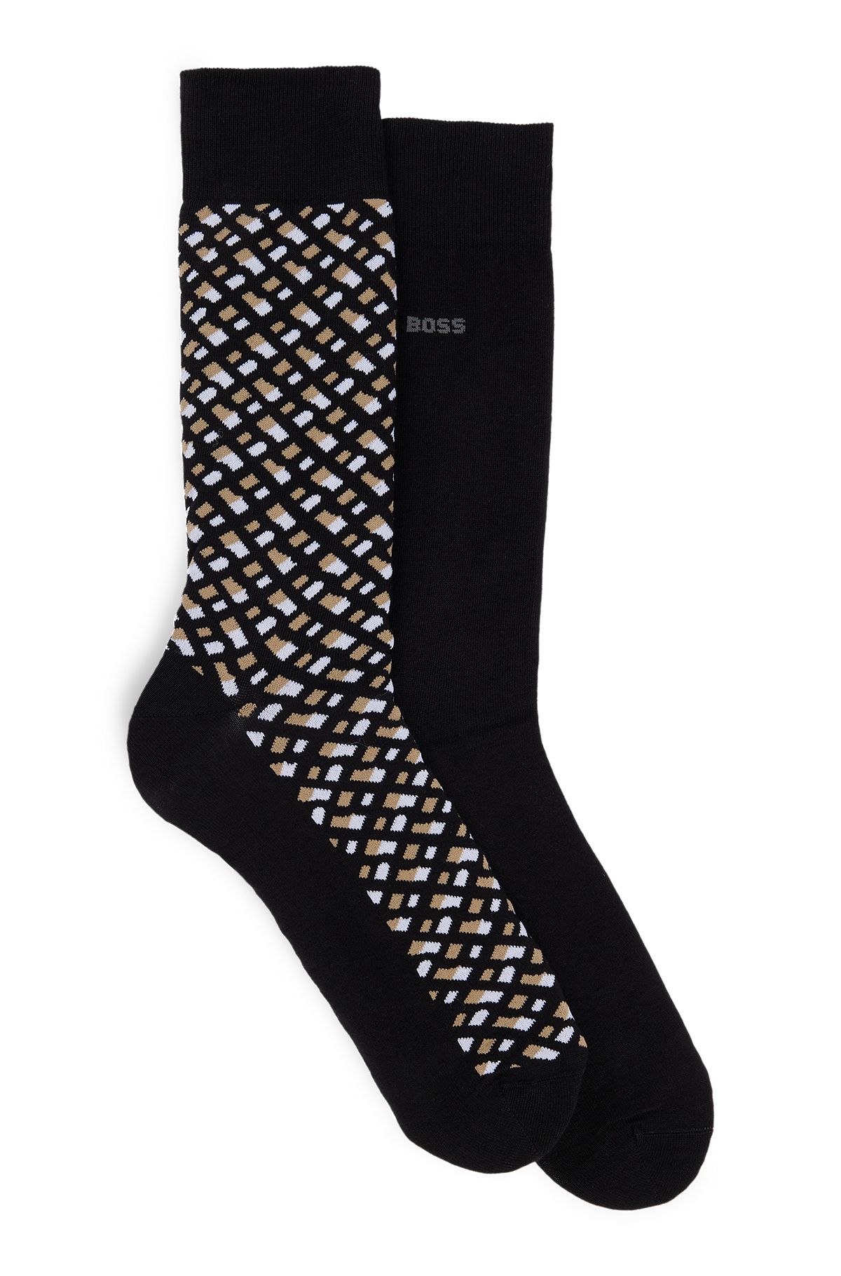 Two-pack of regular-length socks, Black