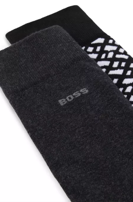 Two-pack of cotton-blend socks in a regular length