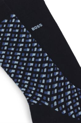 Two-pack of cotton-blend socks in a regular length, Blue