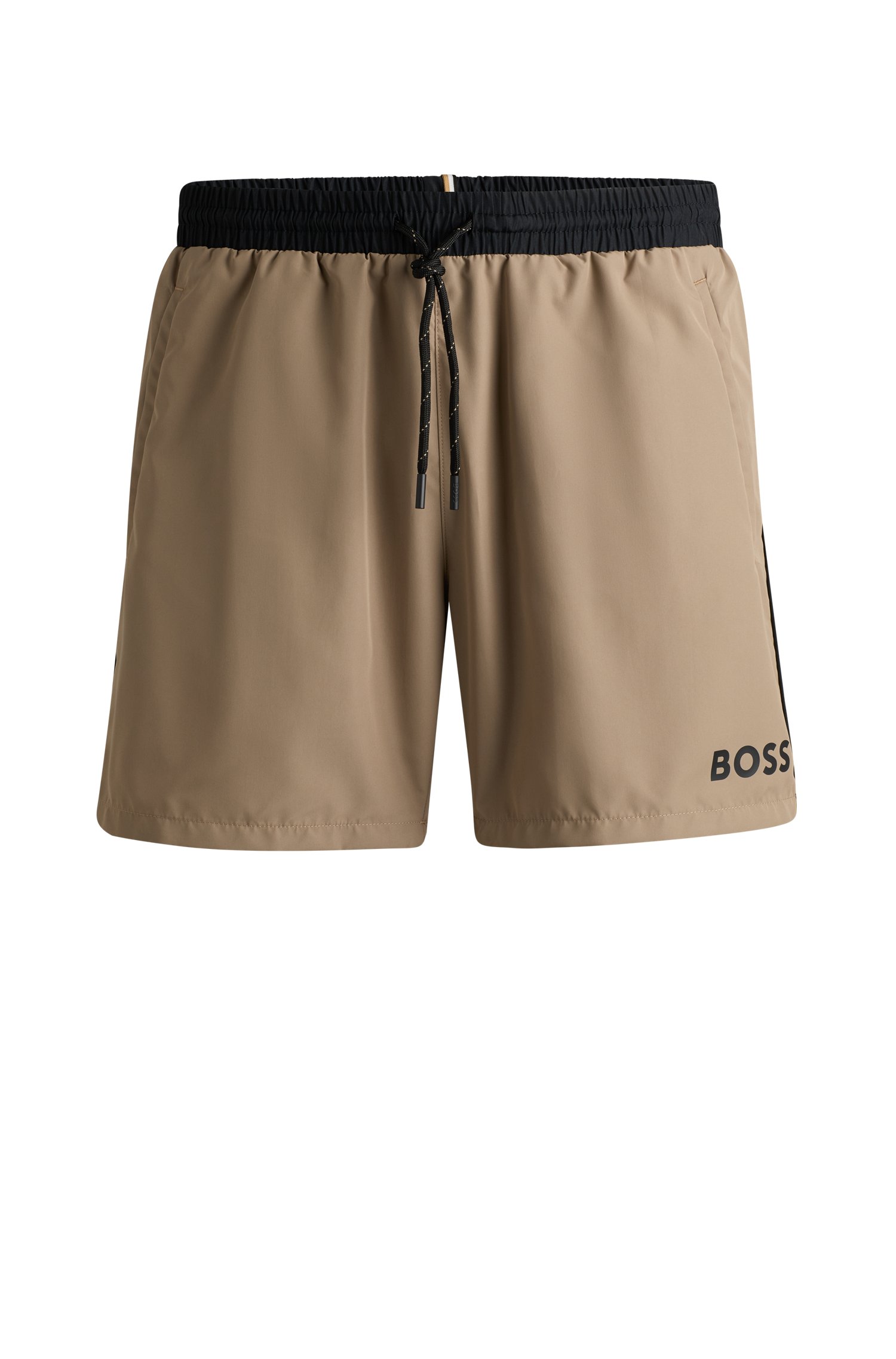 Quick-dry swim shorts with contrast details