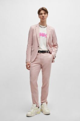 Camiseta de punto de algod&oacute;n con logo doble, Blanco